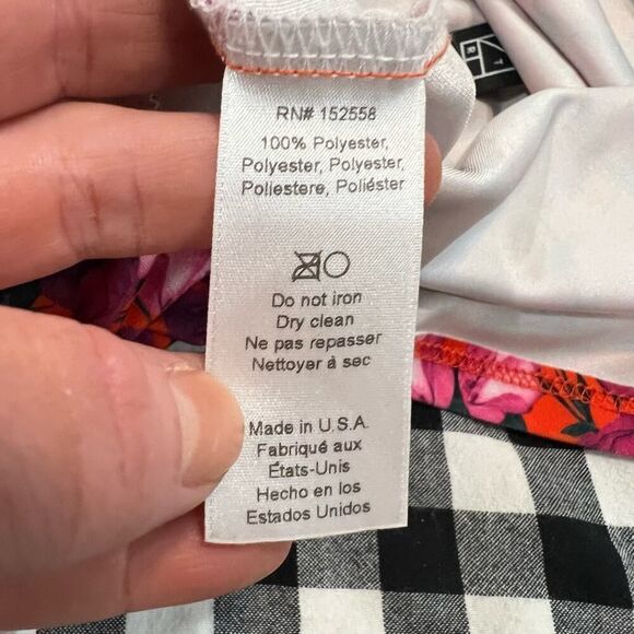 DELFI Collective pink purple floral long sleeve morris dress size small s - Picture 13 of 15